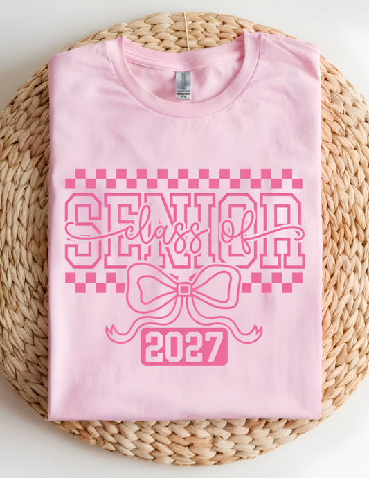 Senior Class of 2027 Bow Tee 💖🎓