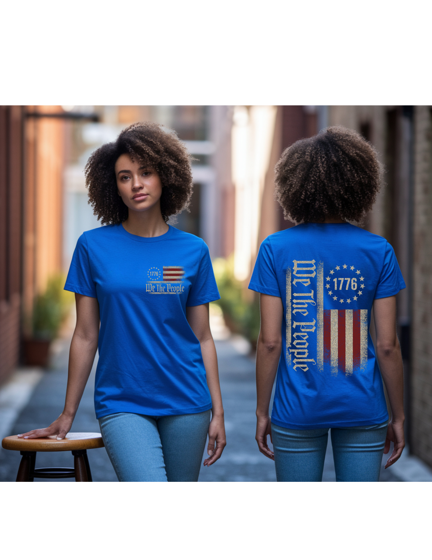 “We The People 1776” Patriotic Front & Back Tee