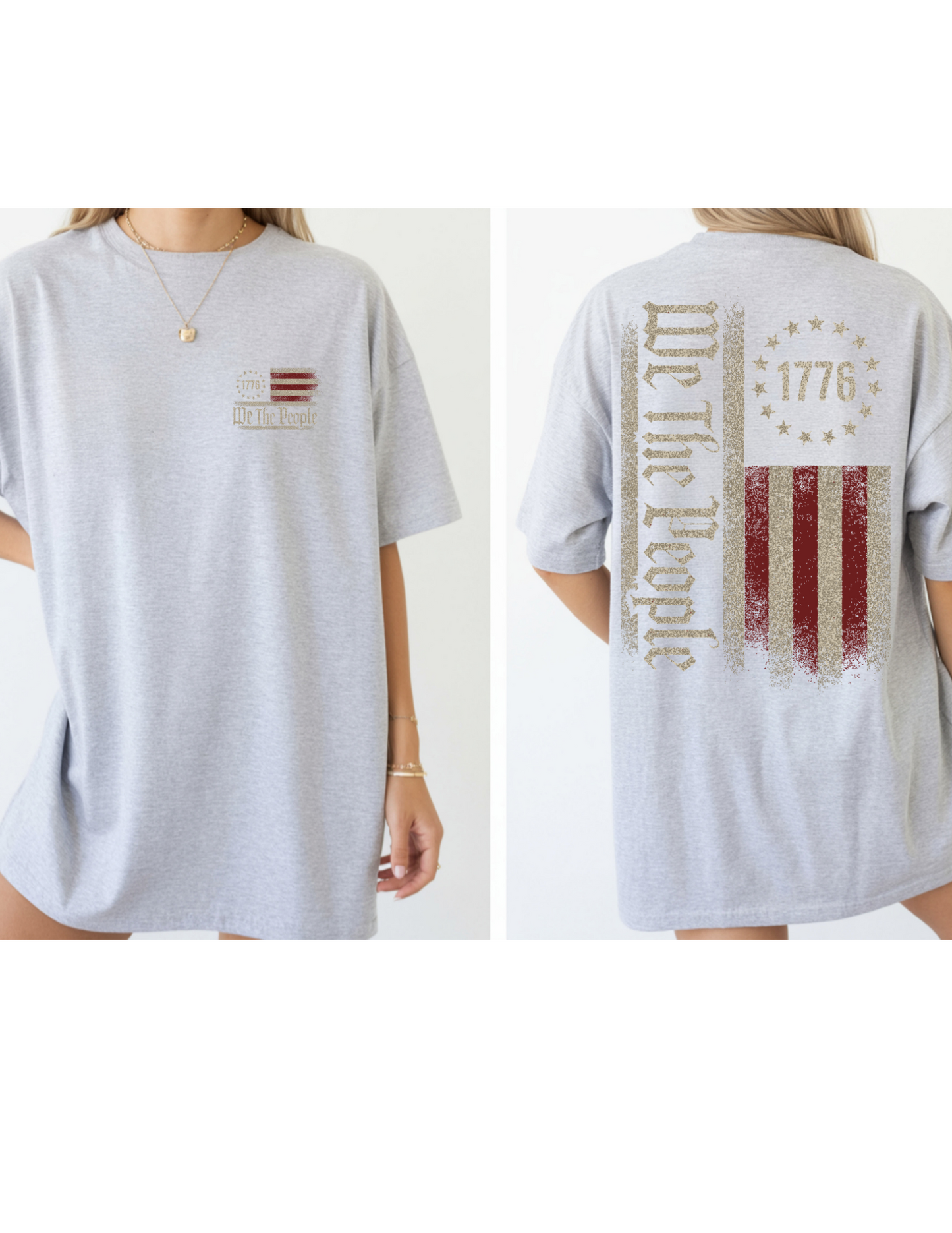 “We The People 1776” Patriotic Front & Back Tee