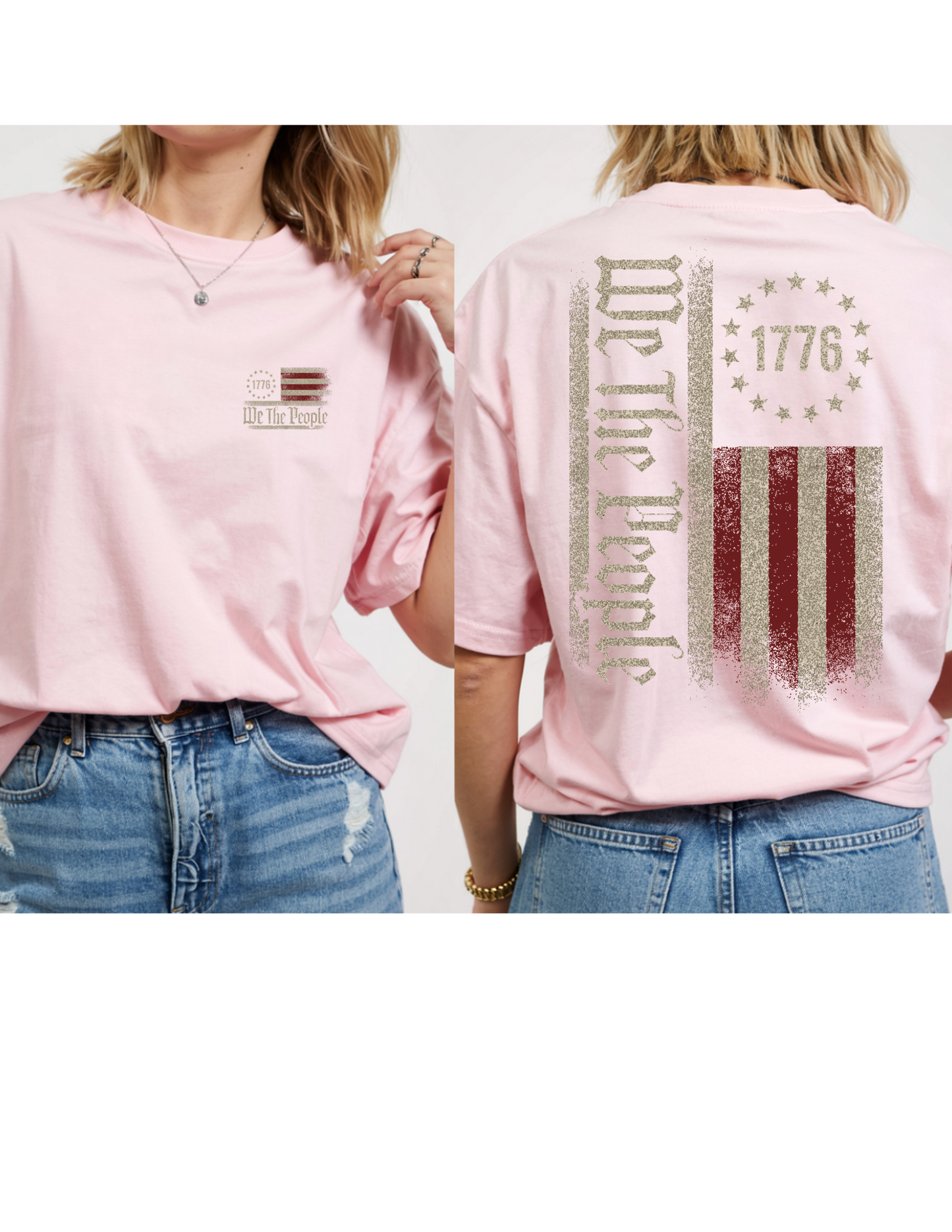 “We The People 1776” Patriotic Front & Back Tee