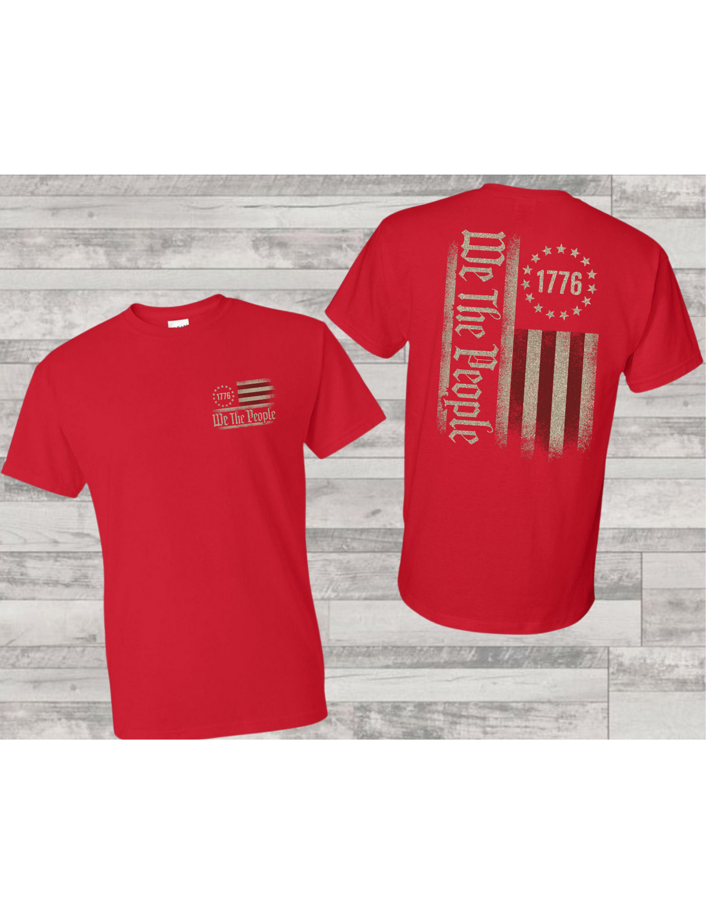 “We The People 1776” Patriotic Front & Back Tee