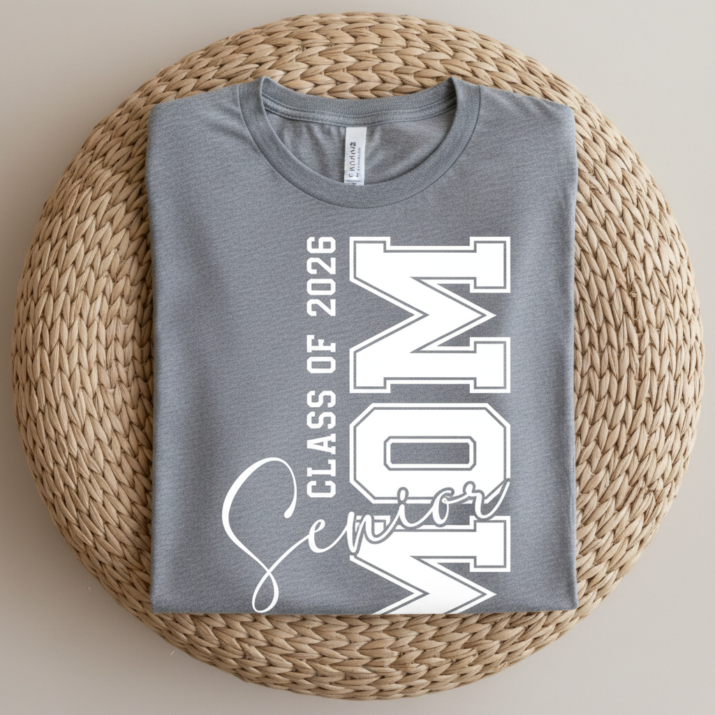 Heather Gray Senior Mom T-shirt