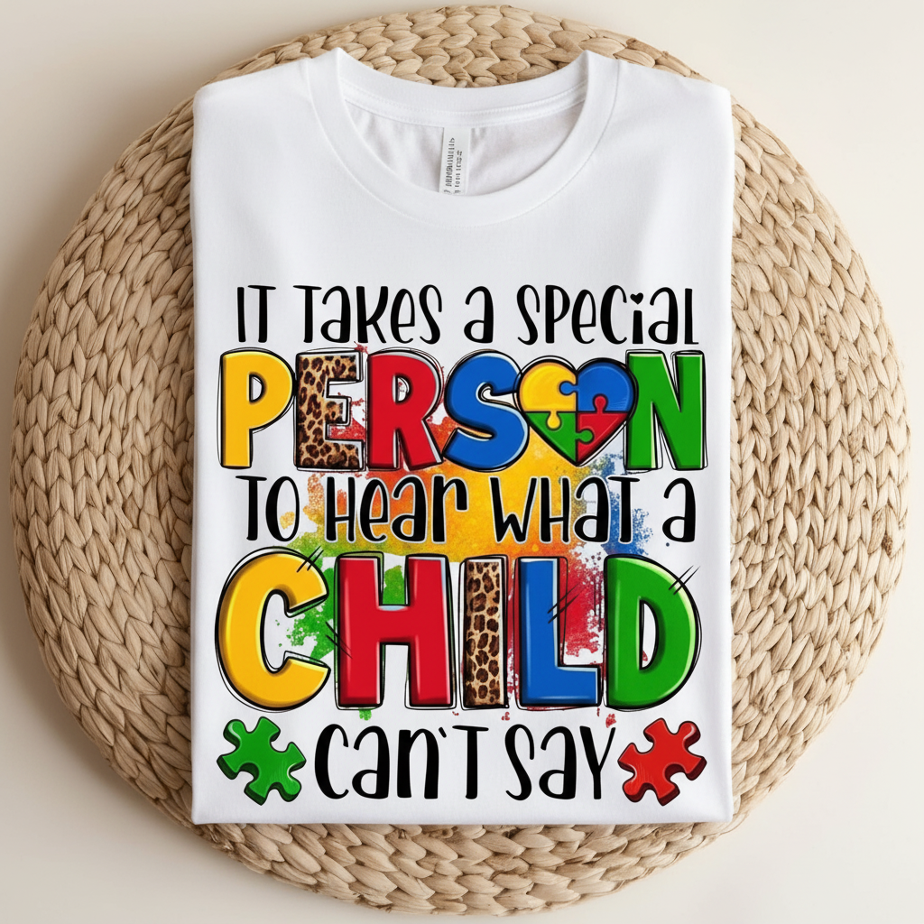 White Special Person Autism T-shirt