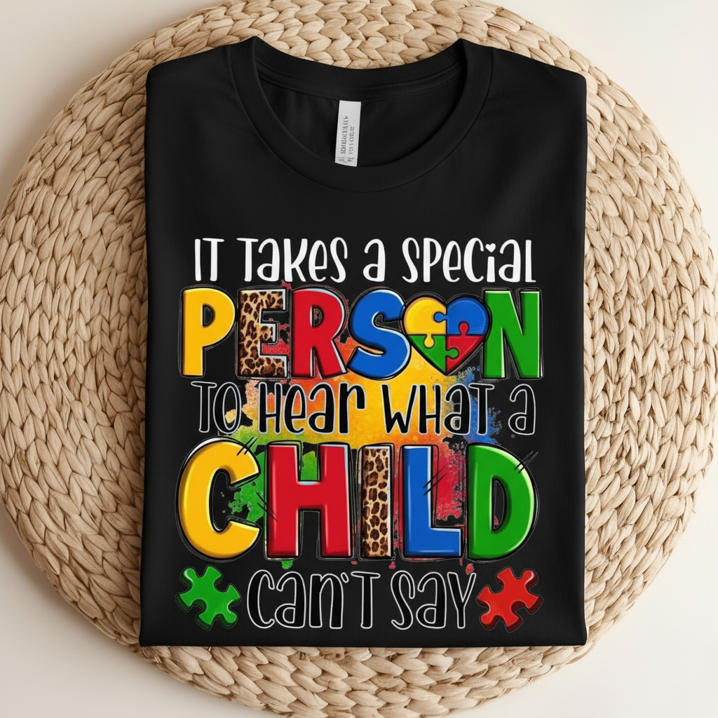 Black Special Person Autism T-shirt