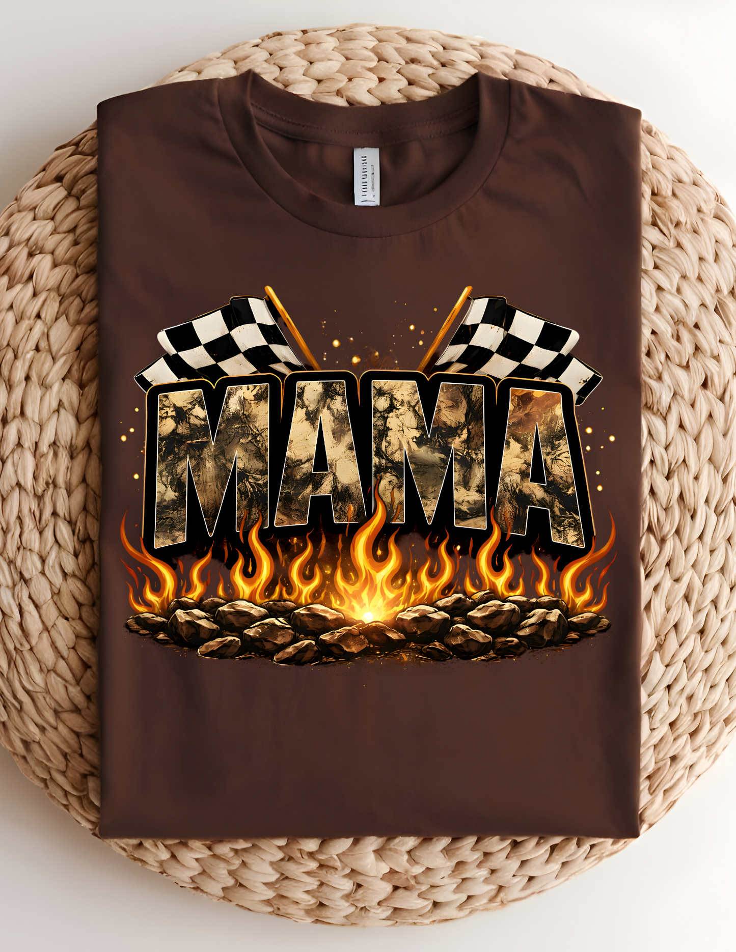 Racing Mama Flames Graphic Tee