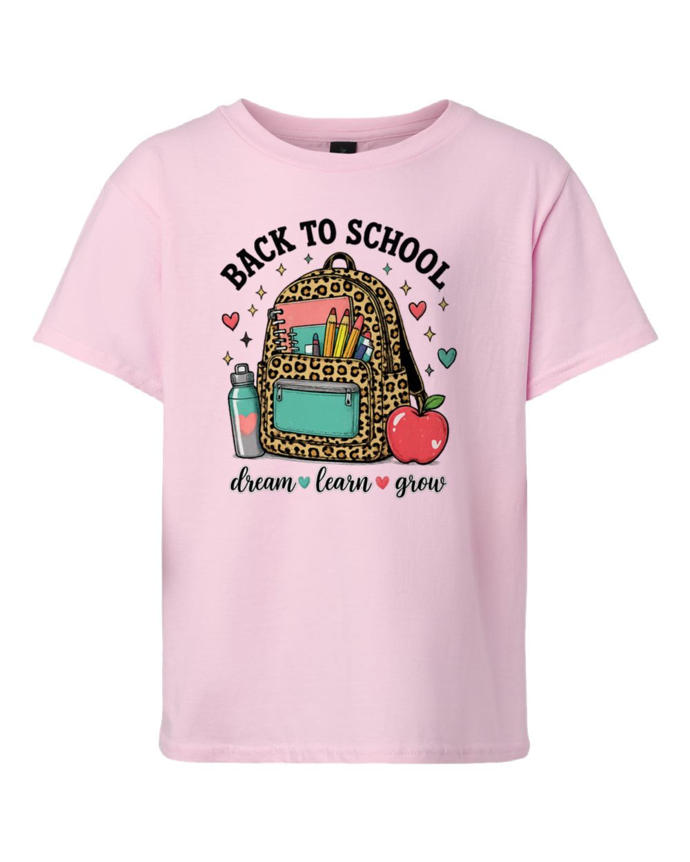 Leopard Backpack Back to School Youth Tee