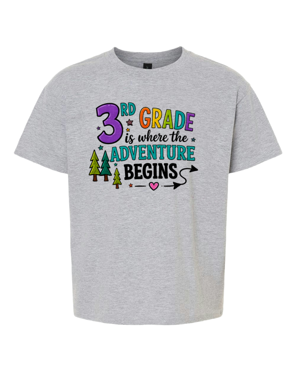 3rd Grade Is Where the Adventure Begins Youth T-Shirt