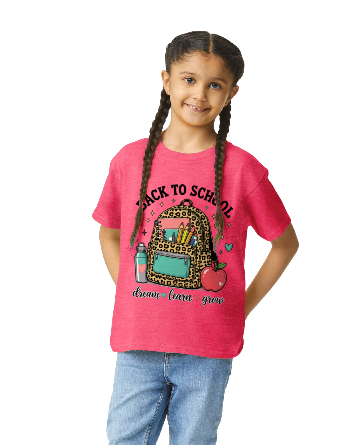 Leopard Backpack Back to School Youth Tee