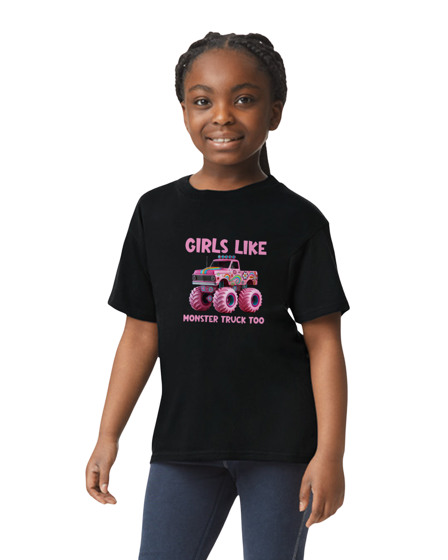 Girls Like Monster Trucks Too Tee