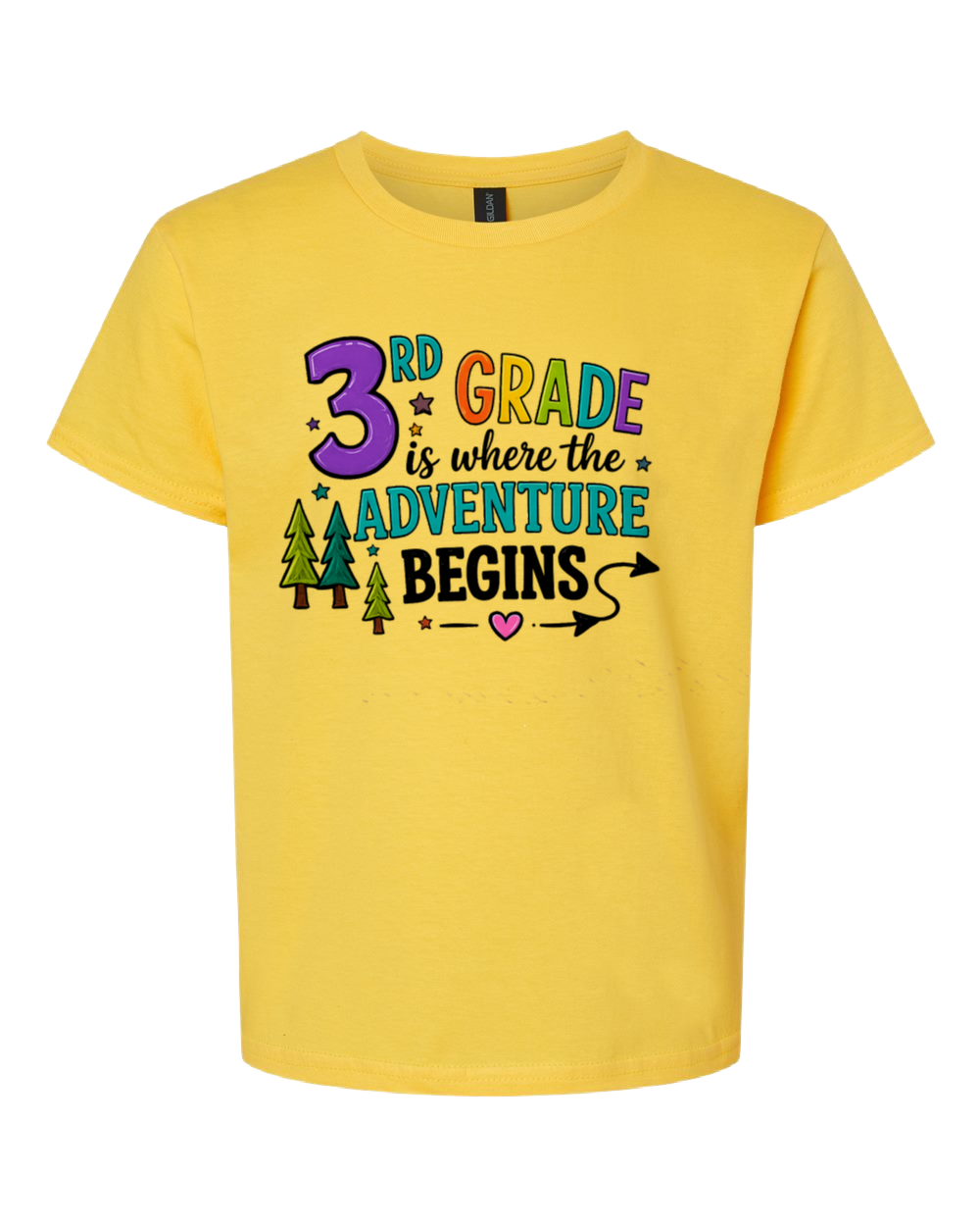 3rd Grade Is Where the Adventure Begins Youth T-Shirt