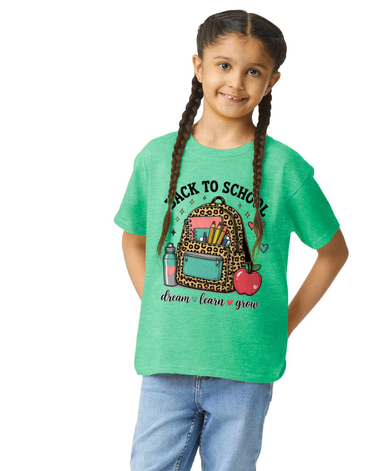 Leopard Backpack Back to School Youth Tee