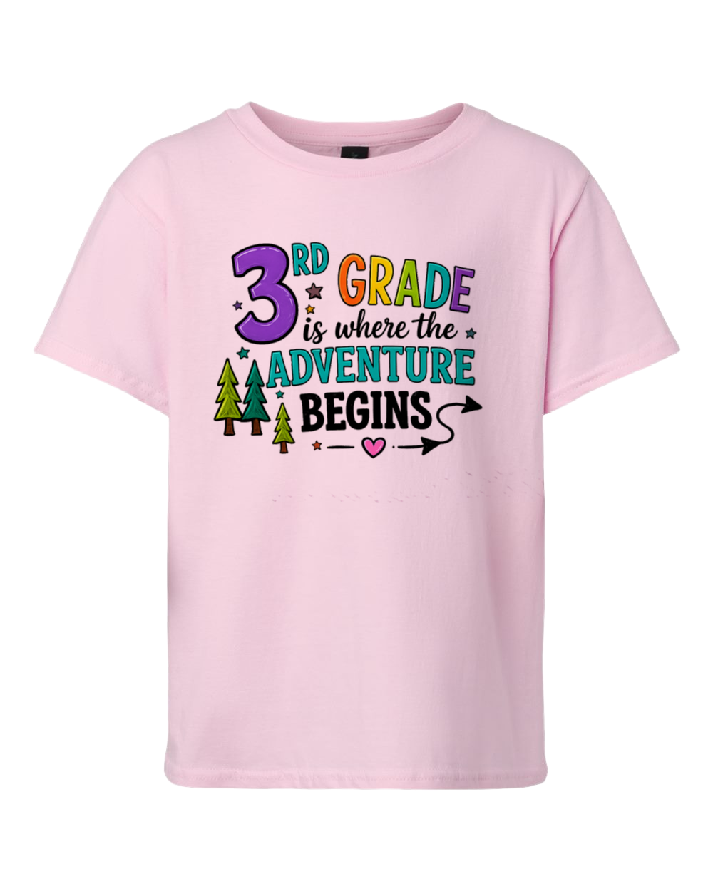 3rd Grade Is Where the Adventure Begins Youth T-Shirt