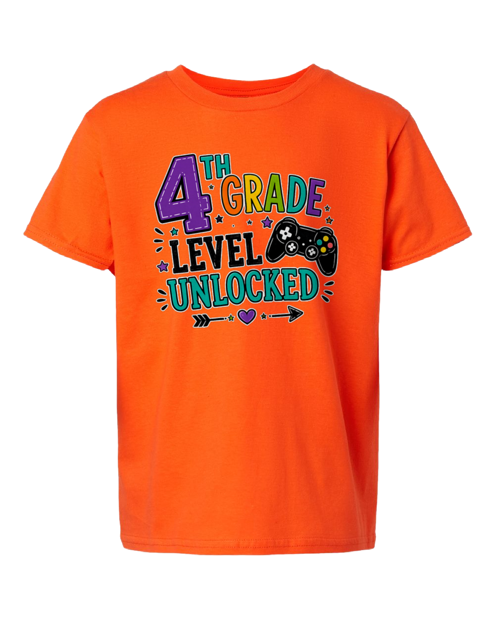 4th Grade Level Unlocked Gamer Tee