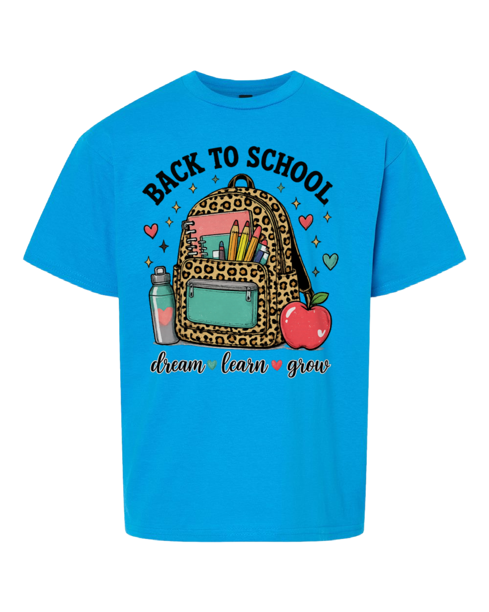 Leopard Backpack Back to School Youth Tee