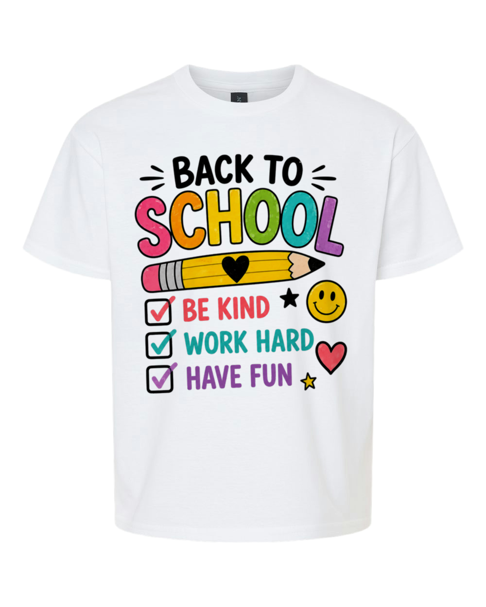 Back to School Checklist Graphic Tee
