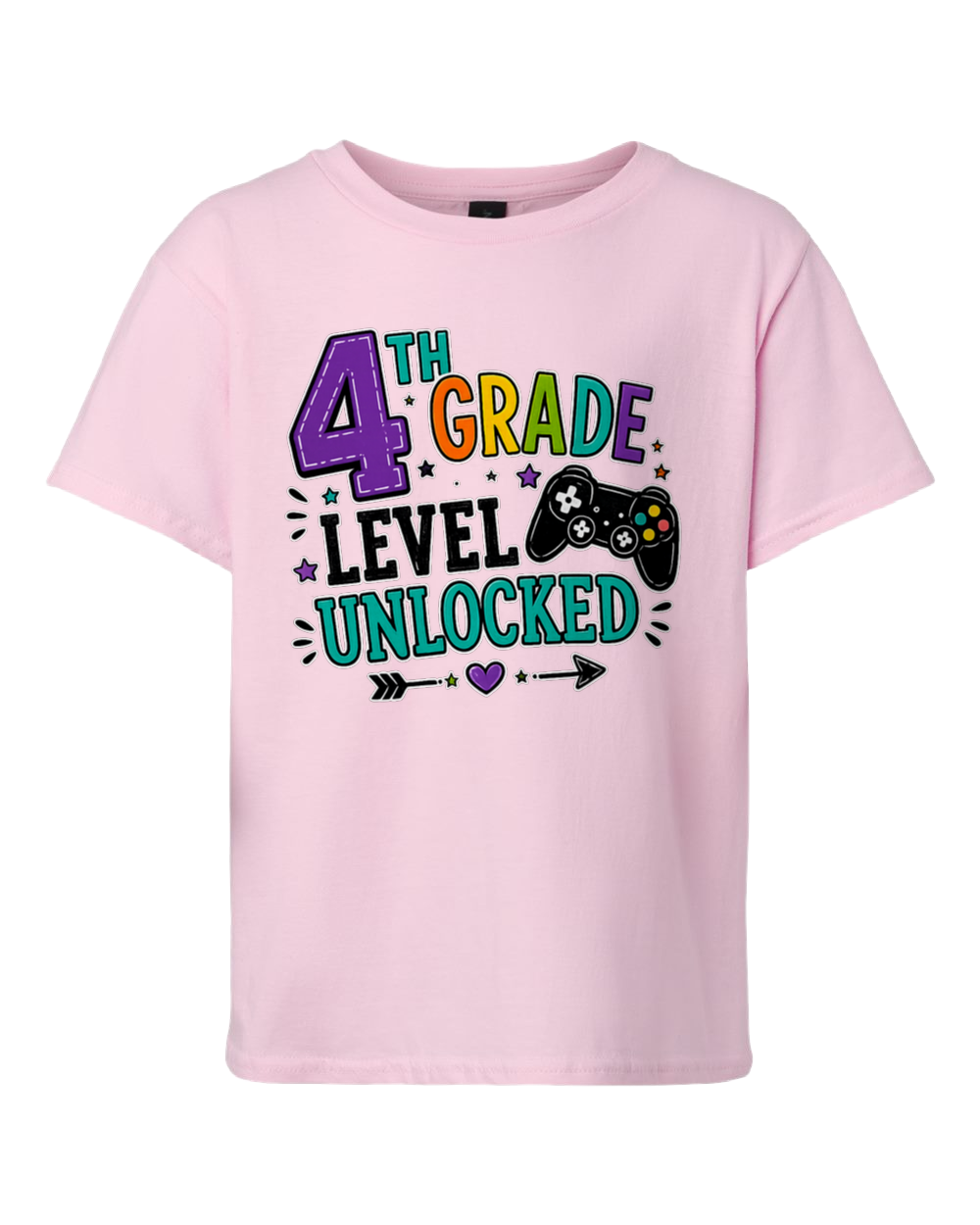 4th Grade Level Unlocked Gamer Tee