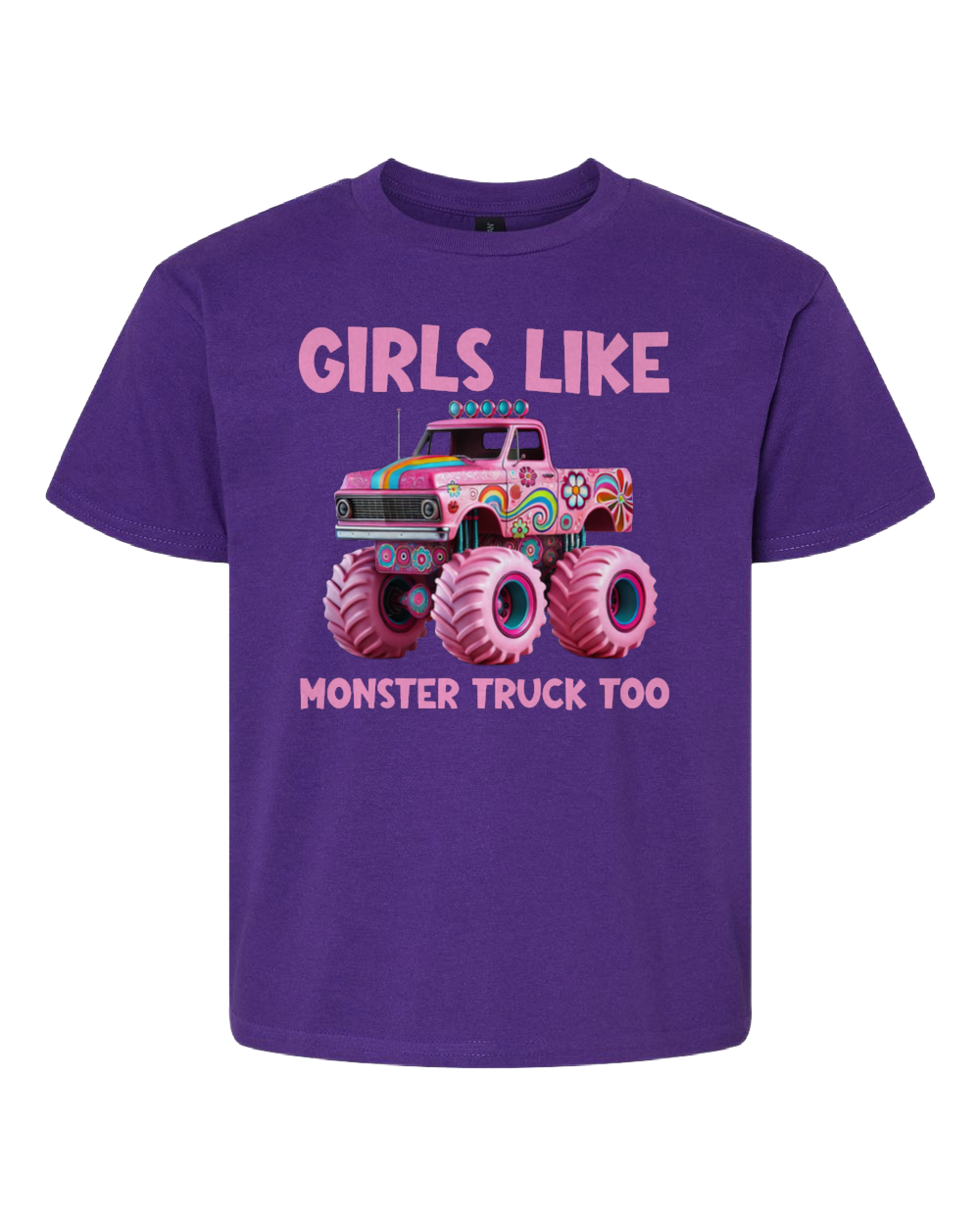 Girls Like Monster Trucks Too Tee