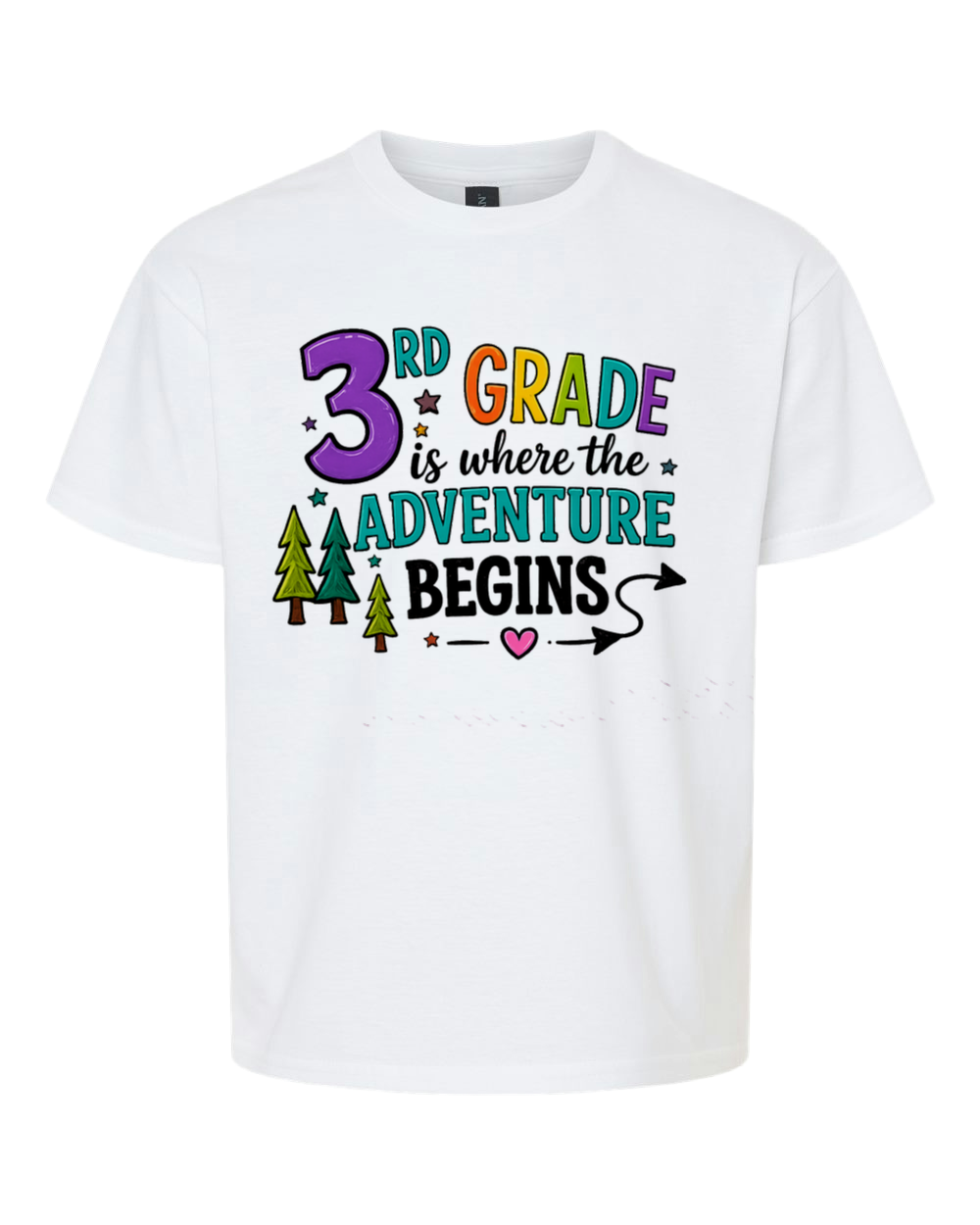 3rd Grade Is Where the Adventure Begins Youth T-Shirt